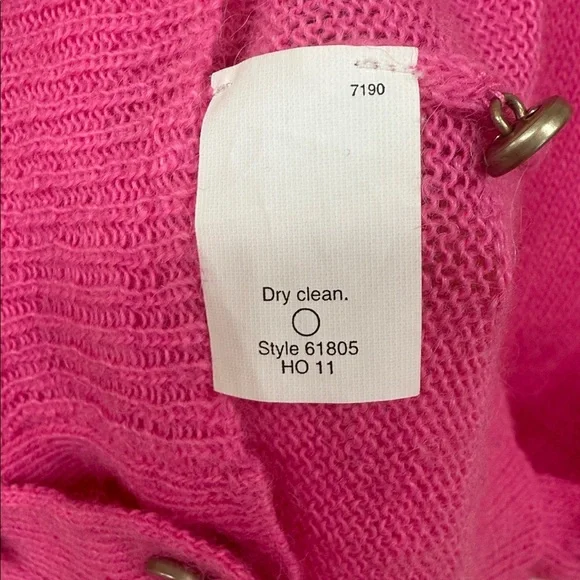 J. Crew Vibrant Pink Knit Sweater Alpaca Merino Wool Blend Small - Picture 6 of 8